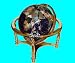 21 Blue Lapis Gemstone Globe with 4-leg Gold Stand