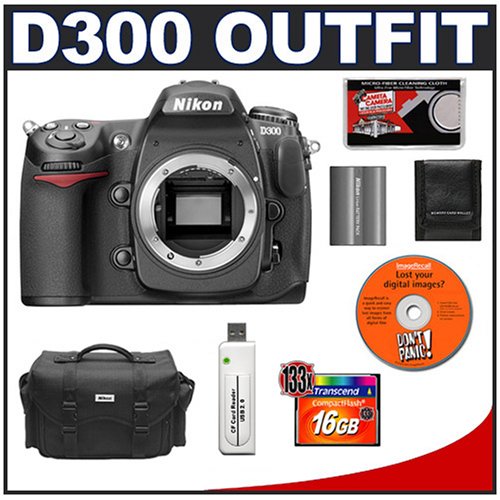 Nikon D300 Digital SLR Camera + 16GB Card + EN-EL3e Battery + Case + Cameta Bonus Accessory Kit