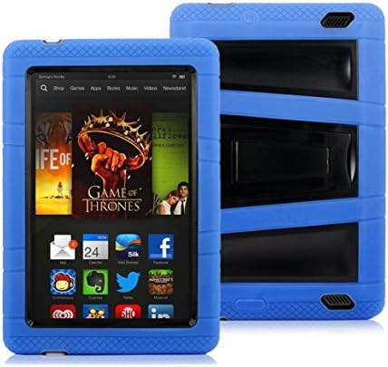 Armorex Kindle Fire HD 7 Case 2014 - Kids Friendly, Impact Resistant Dual Layer Full-body Protection (Blue)