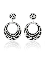 Diamond 18k White Gold Dangle Earrings