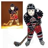 44" NHL Columbus Blue Jackets Outdoor Lighted Hockey Player Lawn Figure Decor