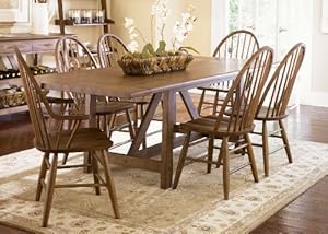 Liberty Furniture Farmhouse 7 Piece Dining Set - Trestle Table