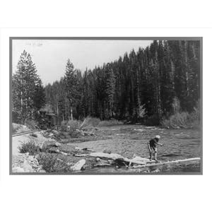 Historic Print (L): Trukee River, Lake Tahoe, California