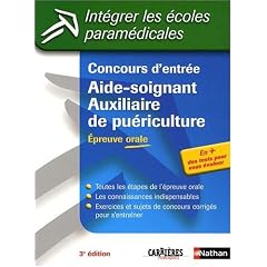 Concours d'Entr�e Aide-Soignant Auxiliaire de Puericulture - Epreuve orale (Ancienne �dition)