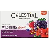 Celestial Seasonings Wild Berry Zinger Herbal Tea, 20 Count