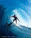 Riding the Tube (Surfing) Art Poster Print - 16" X 20"