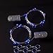 RTGS 2 Sets 15 Blue Color Micro LED String Lights Battery Operated on 6 Feet Silver Wire (3)