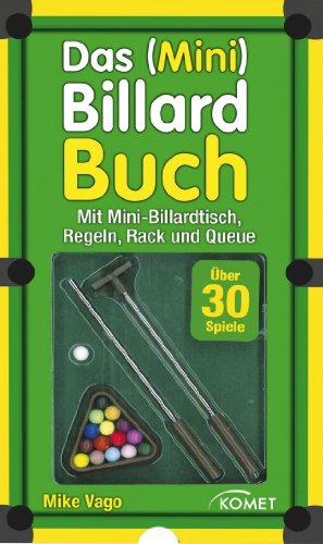 Komet Das (Mini) Billard Buch: mit Mini-Billardtisch, Queue, Kugeln, Rack, Regeln