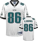 Reggie Brown Jersey: Reebok White Replica #86 Philadelphia Eagles Jersey - XX-Large