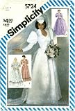 Simplicity 5724 Sewing Pattern Misses Brides & Bridesmaids Wedding Dresses with Train Size 12 - Bust 34