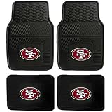 NFL San Francisco 49ers Car Floor Mats Heavy Duty 4-Piece Vinyl - Front and Rear