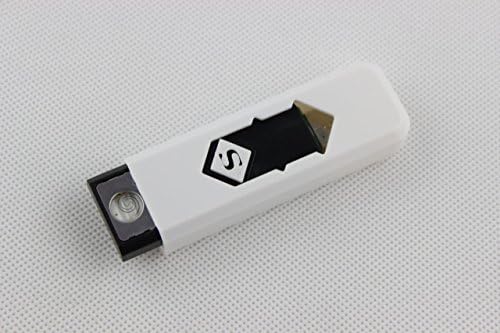 EWIN(R) 2pcs USB Rechargeable Electronic Lighter Flameless Superman Pilot Cigarette Lighter (White)