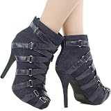 Jones Strappy Ankle Boots BLUE DENIM