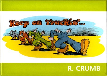 R. Crumb: Keep on Truckin': Box of 20 notecards, 5 each of 4 designs, with envelopes