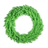Pack of 2 Pre-Lit Lime Green Ashley Spruce Christmas Wreaths 30