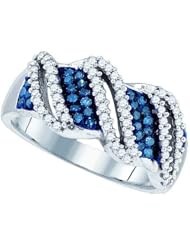 0.57CTW BLUE DIAMOND FASHION RING