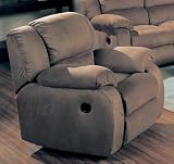 Recliner Sofa Chair in Saddle Padded Microfiber
