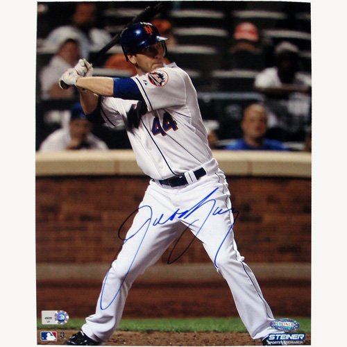 Steiner Sports MLB Jason Bay White Jersey Batting Vertical Autographed 8-by-10-Inch Photograph