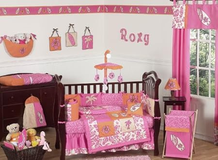 surf crib bedding