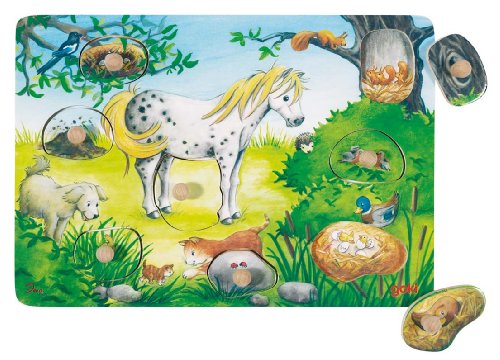 Goki 57791 - Hintergrundbildpuzzle Tierkinder Preisvergleich