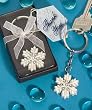 Winter Wedding "Snowflake" Key Chain Wedding Favors, 36