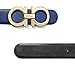 Salvatore Ferragamo Black/Blue Reversible Big Gold Buckle Belt