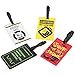 Bundle Monster 4pc Fun Mixed Design Silicone Luggage ID Bag Tags - Set 1: Sign Age