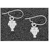 Logo Art Texas Longhorns Sterling Silver Team Font 3/8 Dangle Earrings