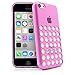 iPhone 5C Case, MagicMobile® Ultra Slim Fit Case for iPhone 5C Transparent Holes Design Soft Flexible TPU Gel Rubber Protective Case for iPhone 5C [Light Pink]