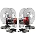 Power Stop K5845 Front & Rear Brake Kit with Drilled/Slotted Brake Rotors and Z23 Evolution Ceramic Brake Pads