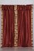 Pair Rust sari curtains with attached valance