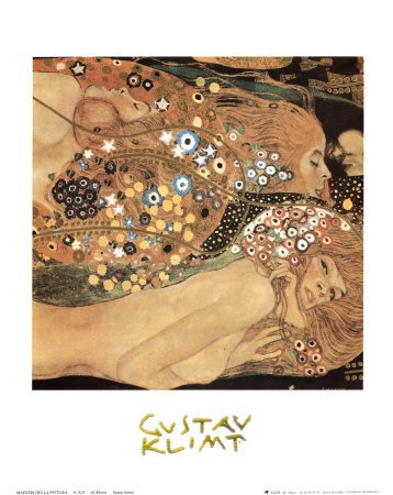 Water Serpents II, c.1907 (detail) Art Poster Print by Gustav Klimt, 10x12