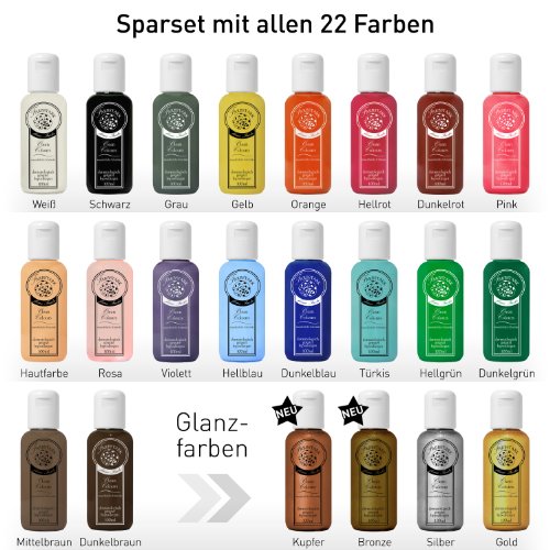 Farbstark Bodypainting Farben Sparset - hautfreundliche K&ouml;rperfarbe in Profi Qualit&auml;t (auc Preisvergleich