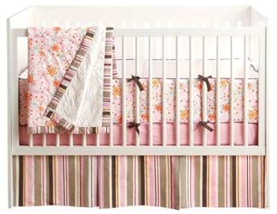 JJ Cole 4 Piece Crib Bedding Set in Pink Craze