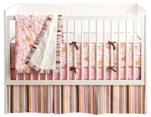 JJ Cole 4 Piece Crib Bedding Set in Pink Craze
