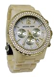 Michael Kors Womens MK5558 Madison Chronograph Horn Watch