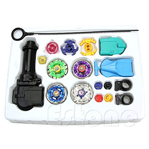 MEXUD New Fusion Top Metal Master Rapidity Fight Rare Beyblade 4D Launcher Grip Set