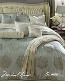 Michael Amini Harlington 13 pc King Comforter Set in Ice Blue by AICO