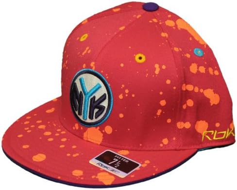New! New York Knicks - Fitted 3D Embroidered Cap - Reebok Paint Splash Kolors - Size 7 1/2