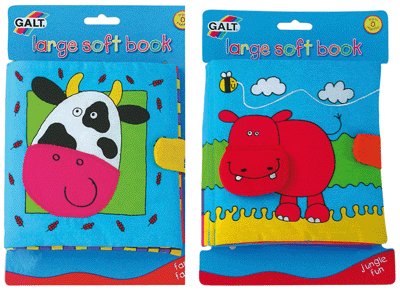Childrens Toyshop  Toys : Galt - Large Soft Book Farm Faces