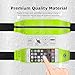 Emarth Running Belt Waist Pack, Zipper Design/ Waterproof Transparent Touch Screen Window/ Headphone Jack Fit for iPhone Android Smartphones (Screen Size Under 5.5''), Green