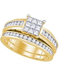 1.00CT-DIA INVISIBLE BRIDAL SET