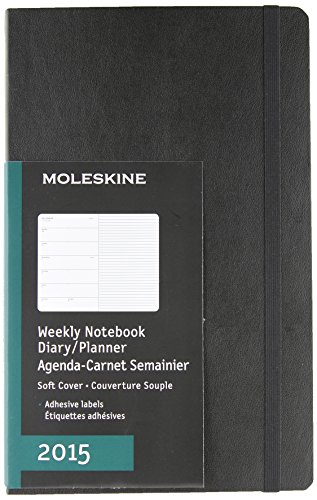 Moleskine 2015 Weekly Planner, 12 Month, Large, Black, Soft Cover (5 x 8.25) (Moleskine Diaries)
