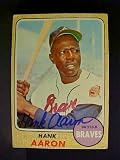 Hank Aaron Atlanta Braves #110 1968 Topps Signed Baseball Card