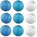 Derker 9pcs Sky Blue+Light Blue+White Chinese/Japanese Paper Lanterns/Lamps Assortment, Paper Lantern Value Pack Party Accessory(8 Inch) (Blue)
