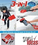 3 in 1 Collapsible Snow Shovel with long handle with Ice Scraper + Brush (993) Keep in your car for those Winter months.