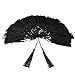 VAPKER 100 Pieces Black Tassels 13cm/5-Inch Silky Handmade Soft Tassels Floss Bookmark Tassels with 2-inch Cord Loop for Jewelry Making, DIY Projects, Bookmarks