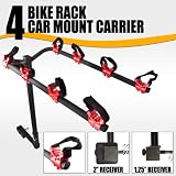 view description of 4 Bike Hitch Mount Rack Bicycle 2-inch Receiver