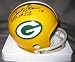 Bart Starr Green Bay Packers NFL Hand Signed Mini Football Helmet with SB I, II MVP Inscription
