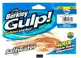 Berkley Gulp Saltwater Fishing Lure 3 Squid Amber Glow